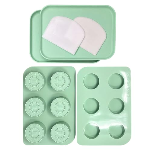 Green BPA Free Silicone Cake Mold Set with Tray and Scraper U454