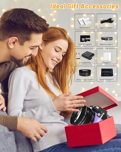 4K 56MP Digital Camera with WiFi Flip Screen B728155