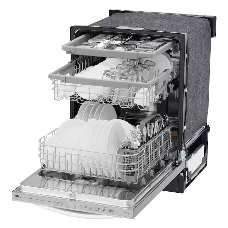 24 in. Smart Wi-Fi Dishwasher with 3rd Rack, Stainless Steel N173006