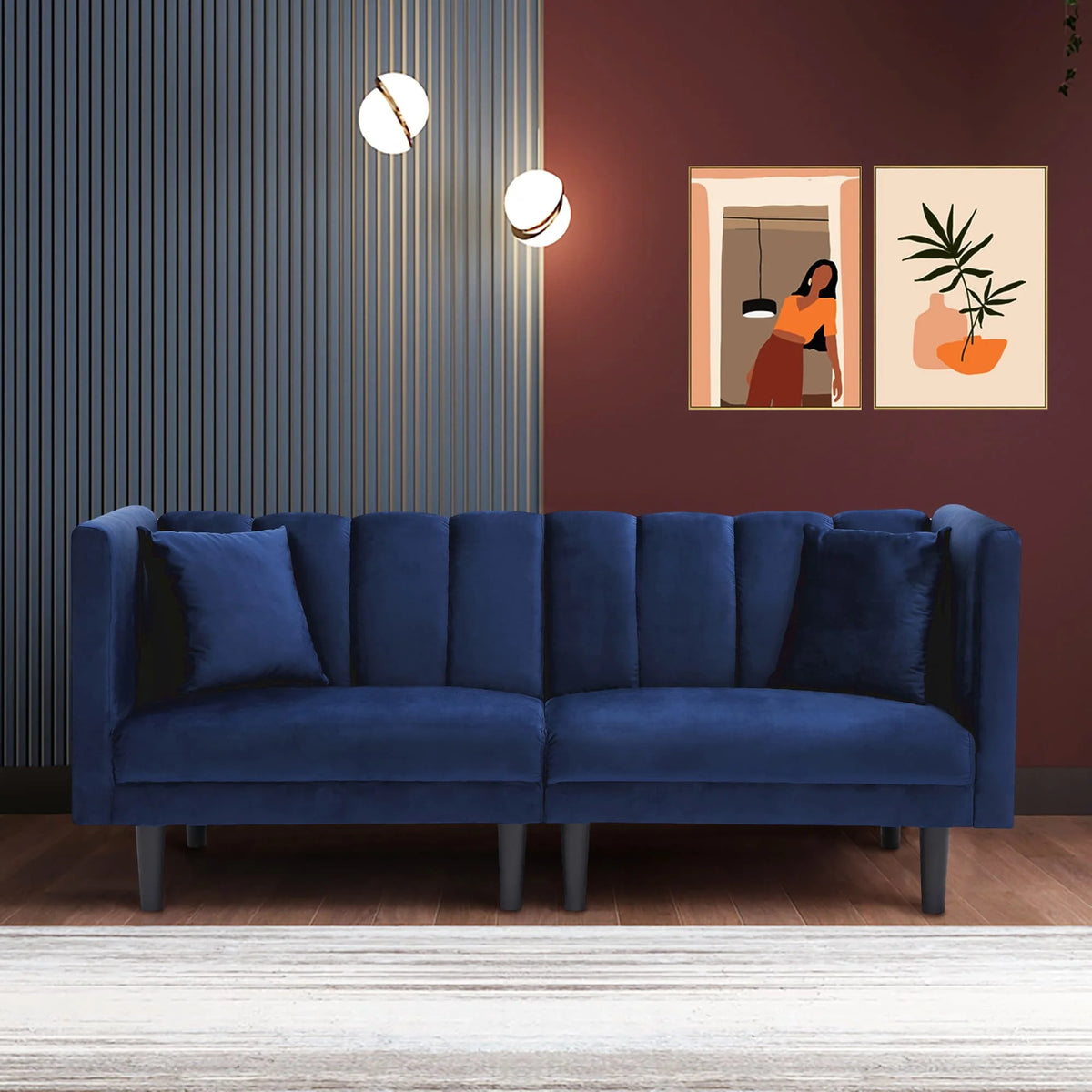 Velvet Futon Sofa Bed S296