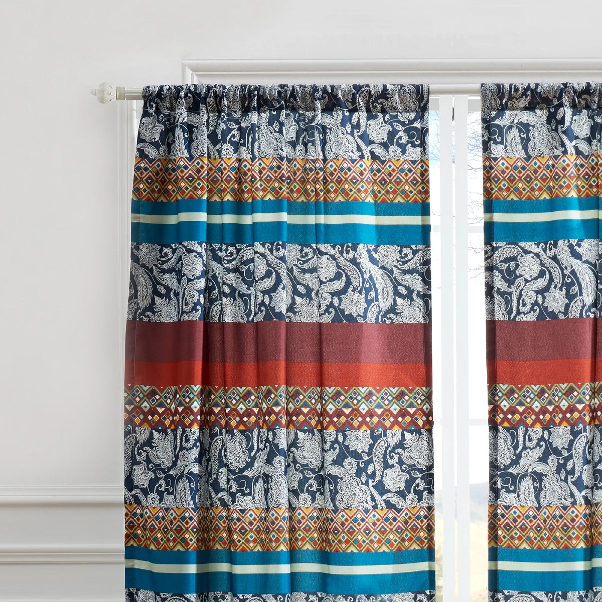 Boho Curtain Panels Set of 2 84x84 inches U3229