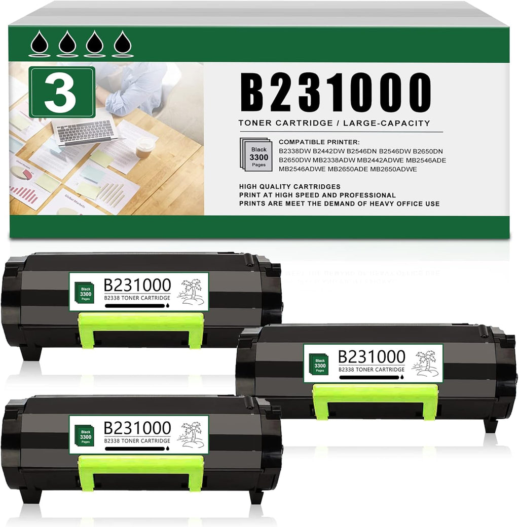 3PK Black Remanufactured Toner Cartridge Y56616