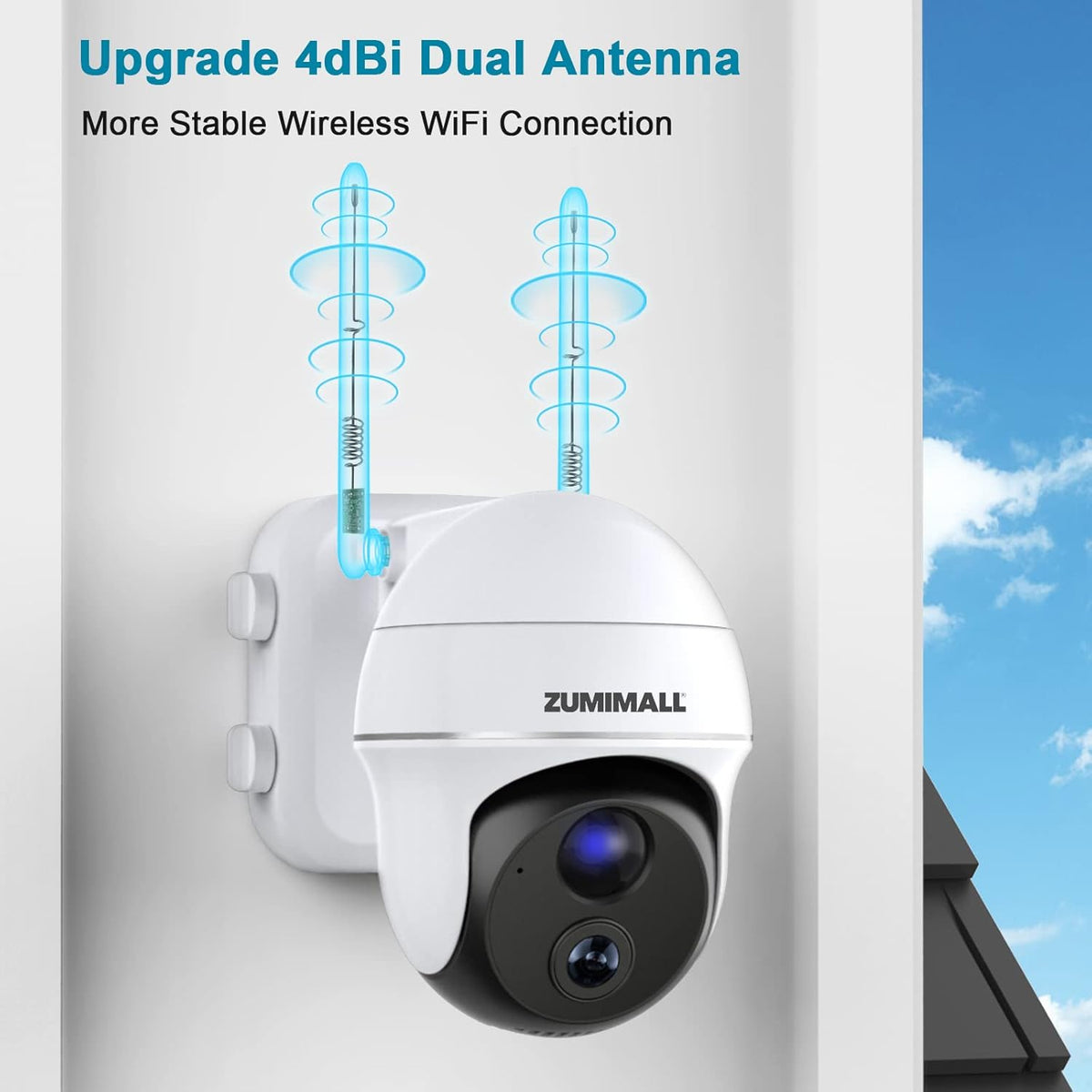 Wireless Outdoor Security Cameras with 360° PTZ, Battery Powered, 1080P Night Vision, IP66 Waterproof U3964