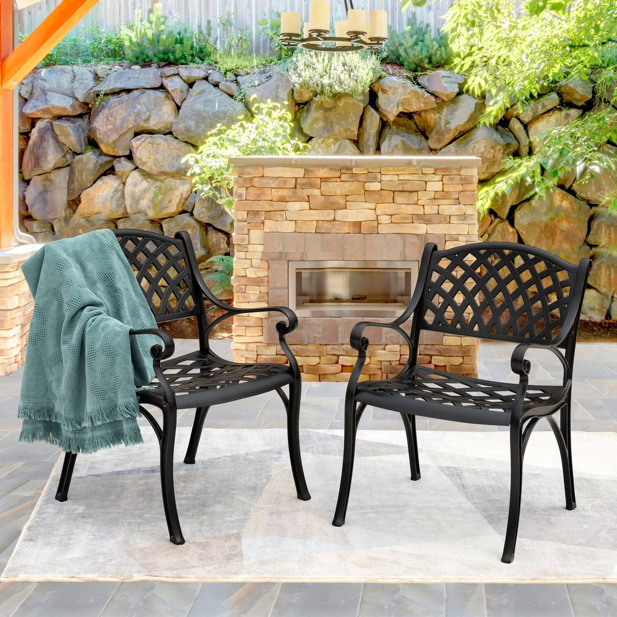 Cast Aluminum Patio Dining Arm Chair R46189