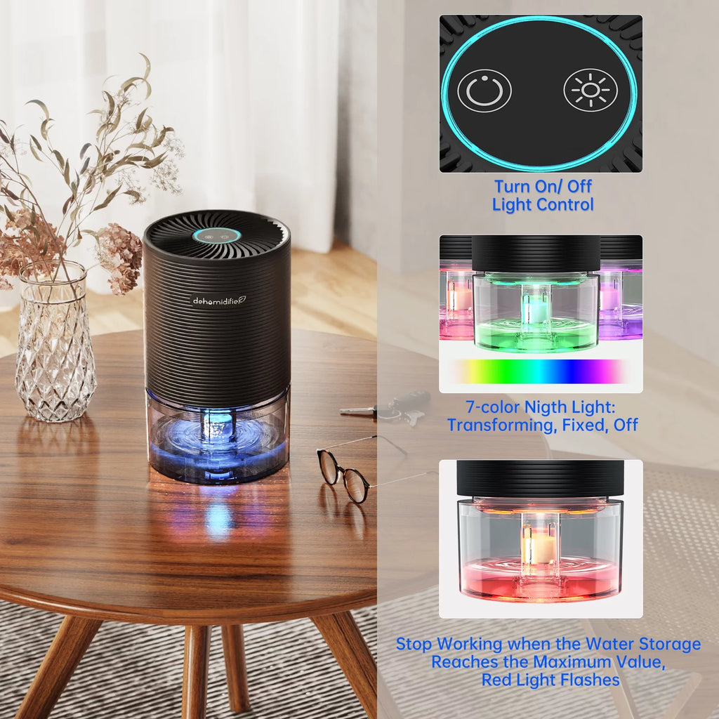 Small Dehumidifier 27oz with Auto-off Black Y8314