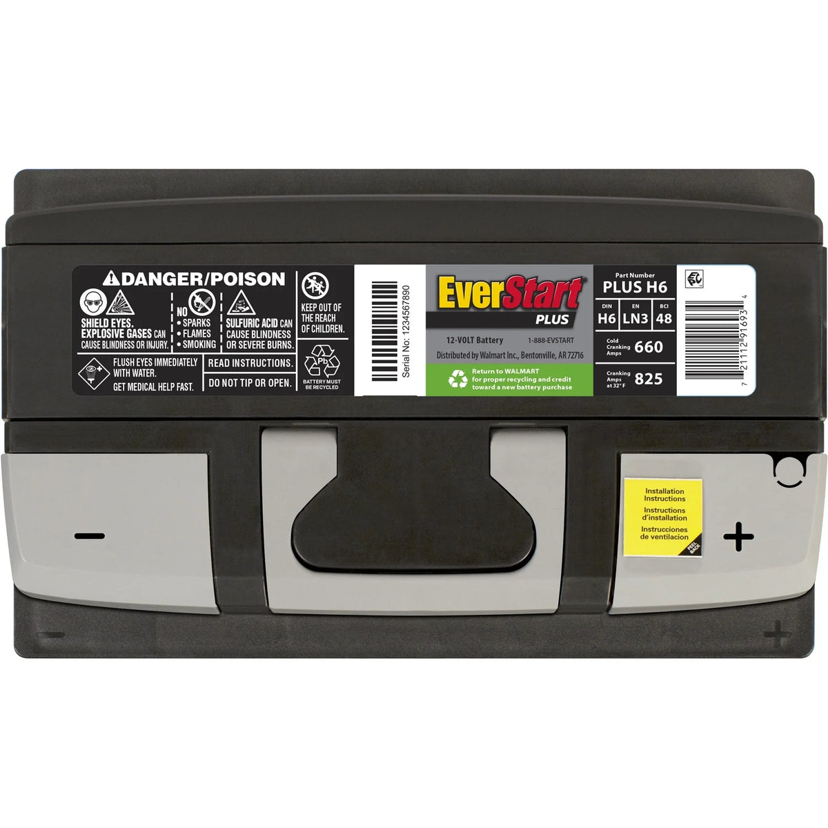 Lead Acid Automotive Battery Group Size H6 12 Volt 660 CCA A778