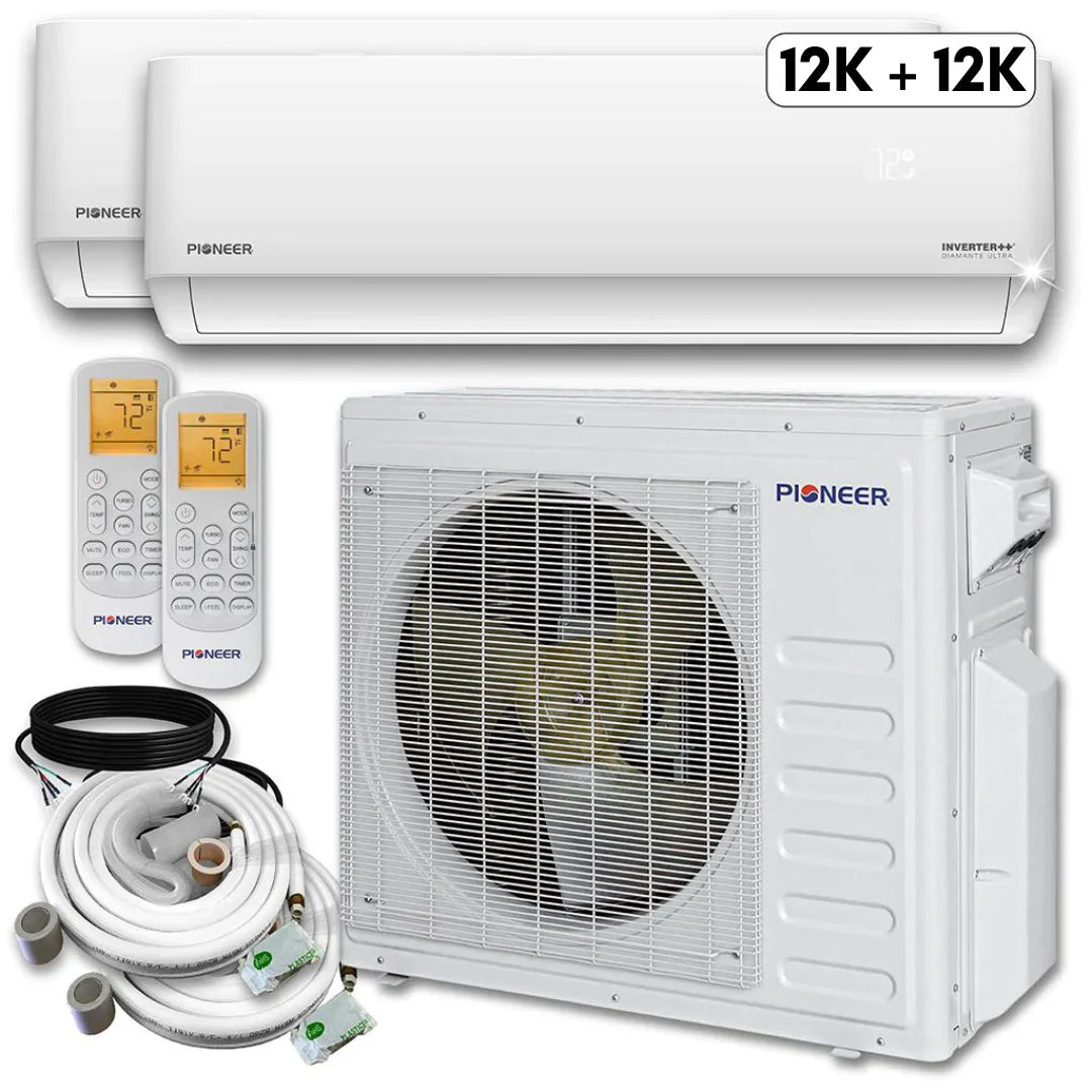 24,000 BTU 2 Zone Ductless Air Conditioner and Heat Pump C9235