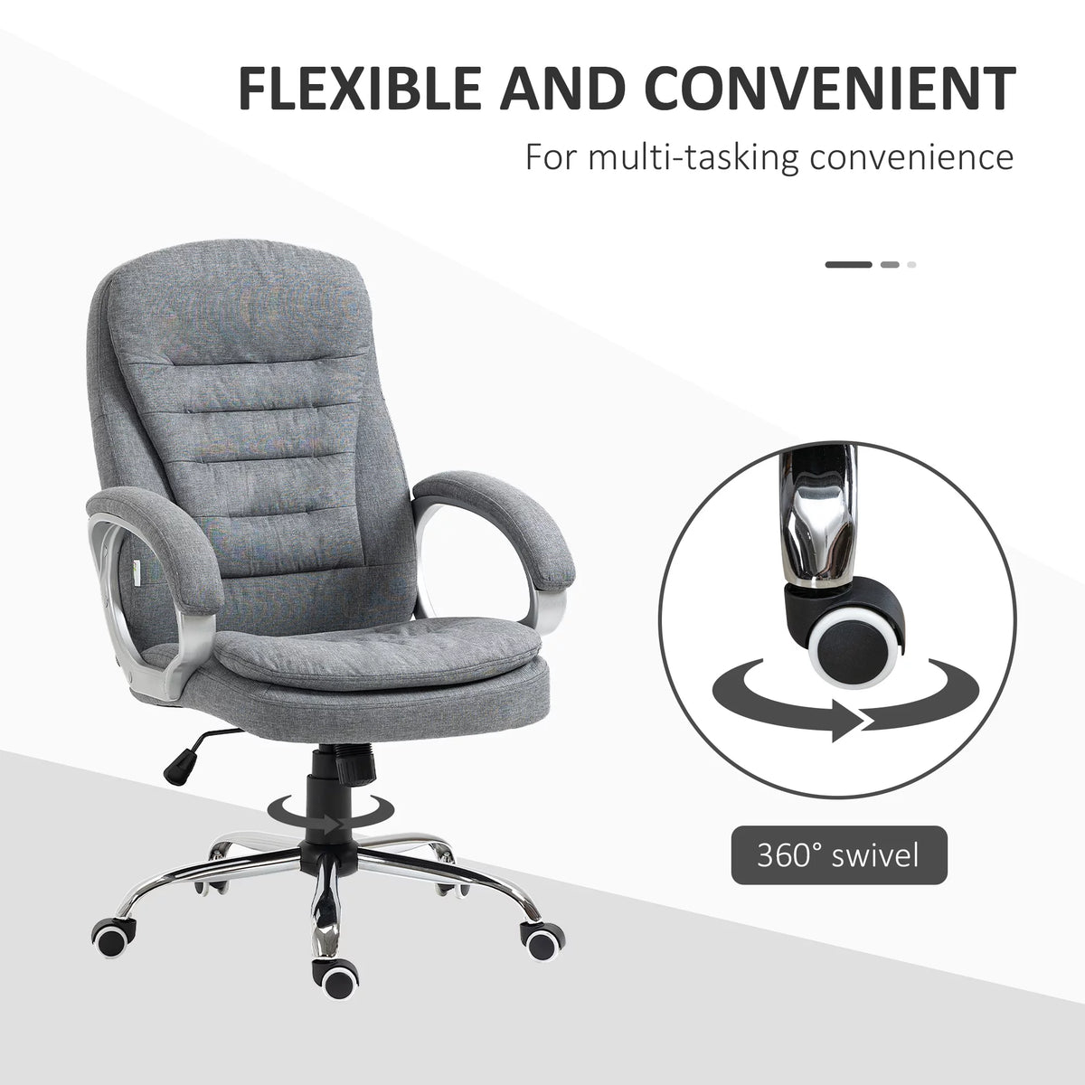 Grey Executive Chair with Adjustable Height E278