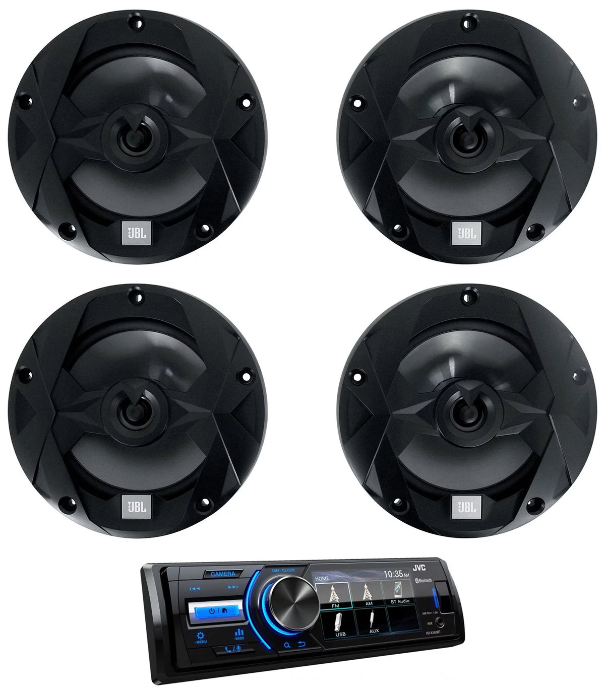 Digital Media Marine Bluetooth Receiver 4 Black 6.5" Speakers O57278