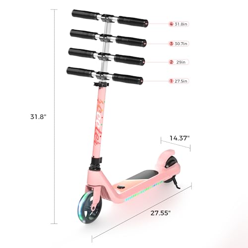 Electric Scooter for Kids Age 6-10 with Adjustable Speed and Height M6255