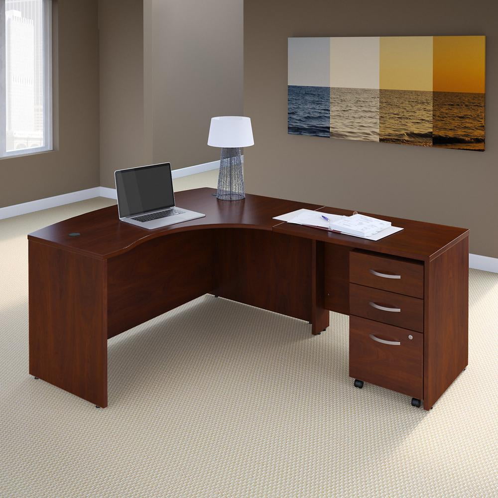 L Shaped Desk with 3 Drawer Mobile Pedestal T3474