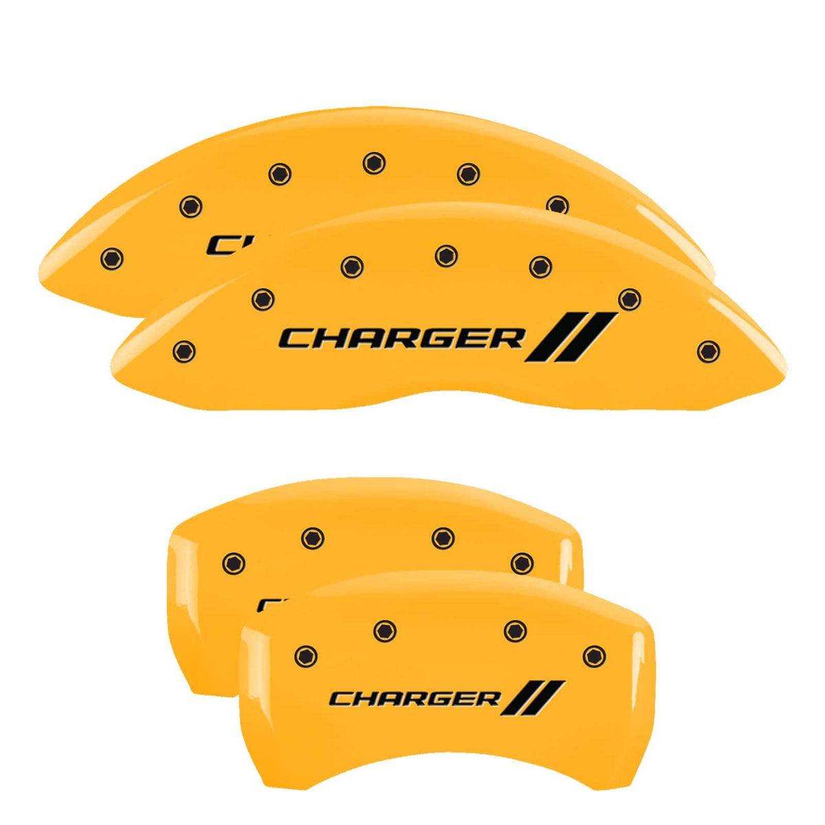 Yellow Brake Caliper Covers Front & Rear Set D2934