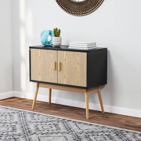 White Wood Storage Console G323917