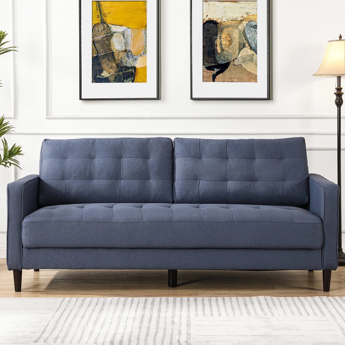 Green Velvet Tufted Sofa Z37908