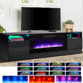 Black Fireplace TV Stand with 36'' Electric Fireplace L660