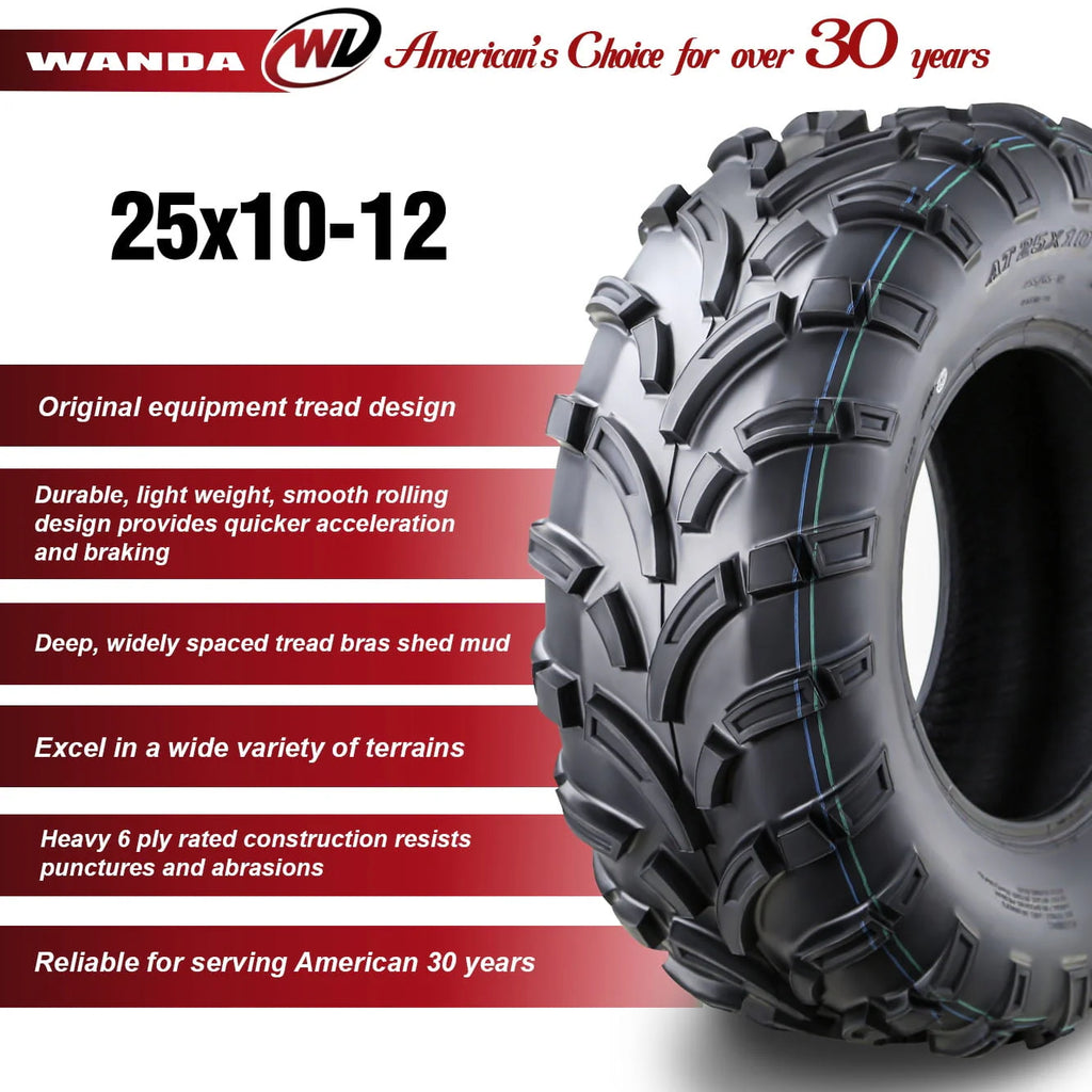 ATV/UTV Tires 25x10-12 6PR Set 2 N7321