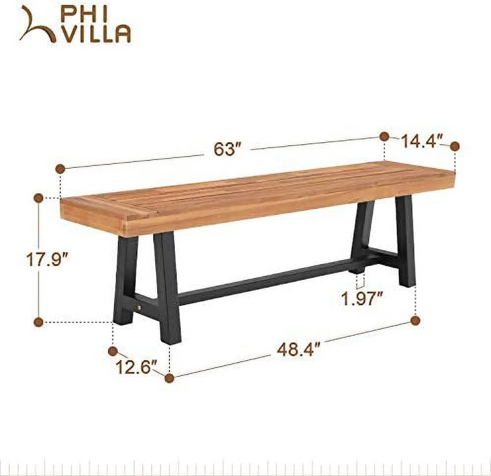 Acacia Wood Outdoor Bench I371