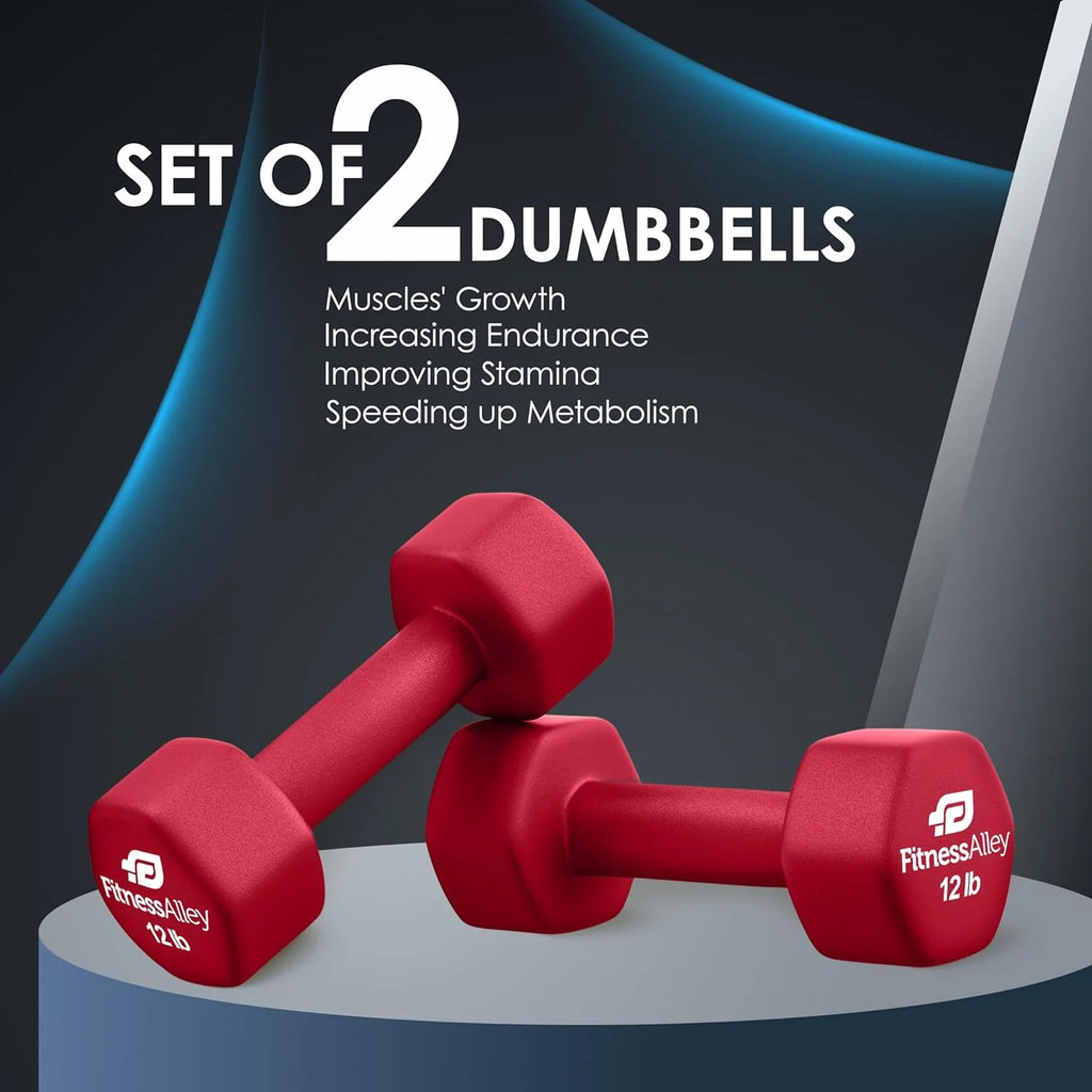 Neoprene Coated Dumbbells Set of 2 17.5 Pounds P7826