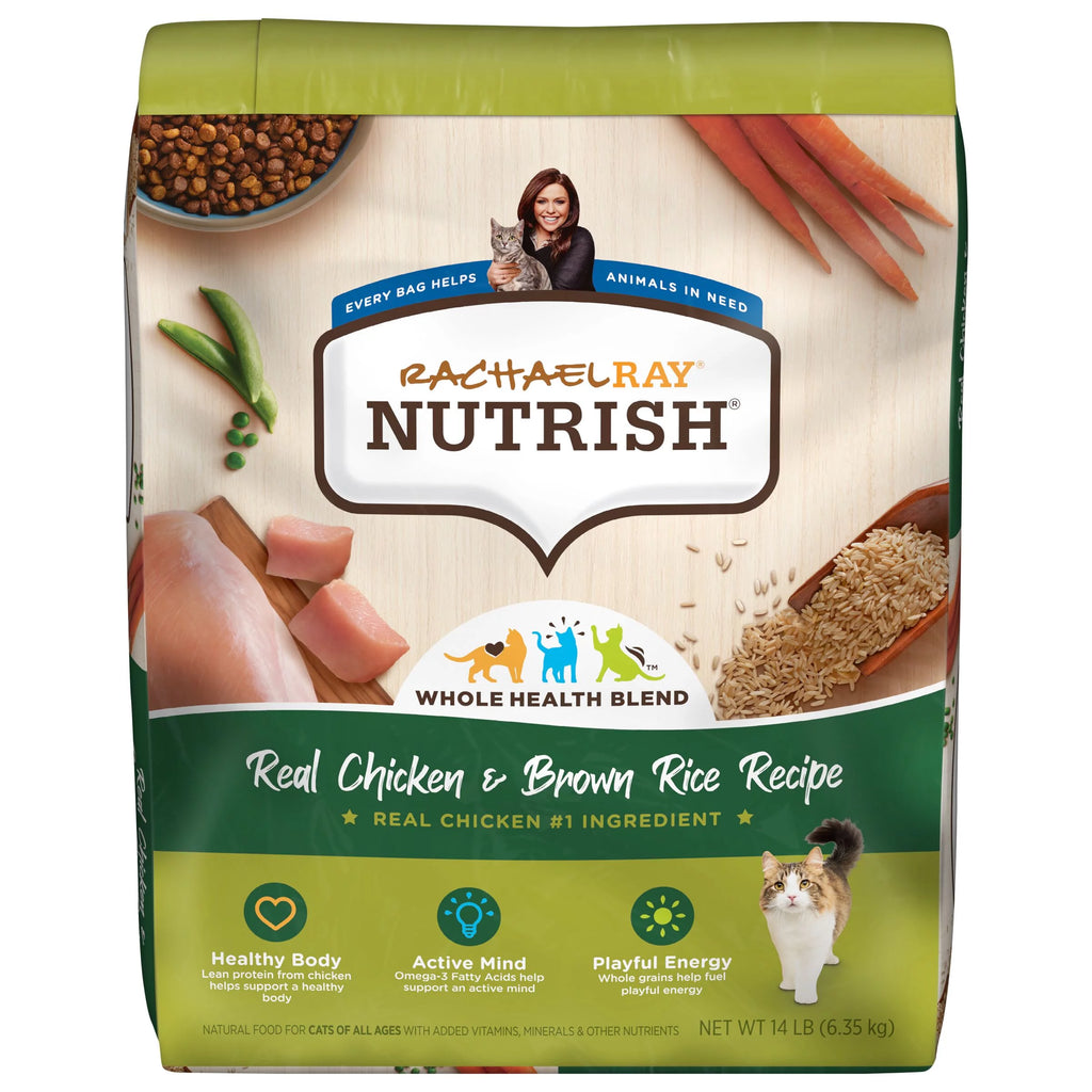 Chicken & Brown Rice Recipe Dry Cat Food 14-Pound Bag M4077