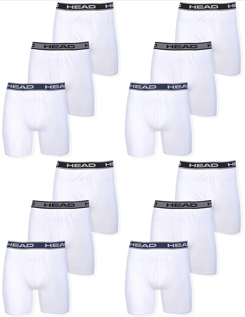 Mens White Boxer Briefs 12-Pack C3728