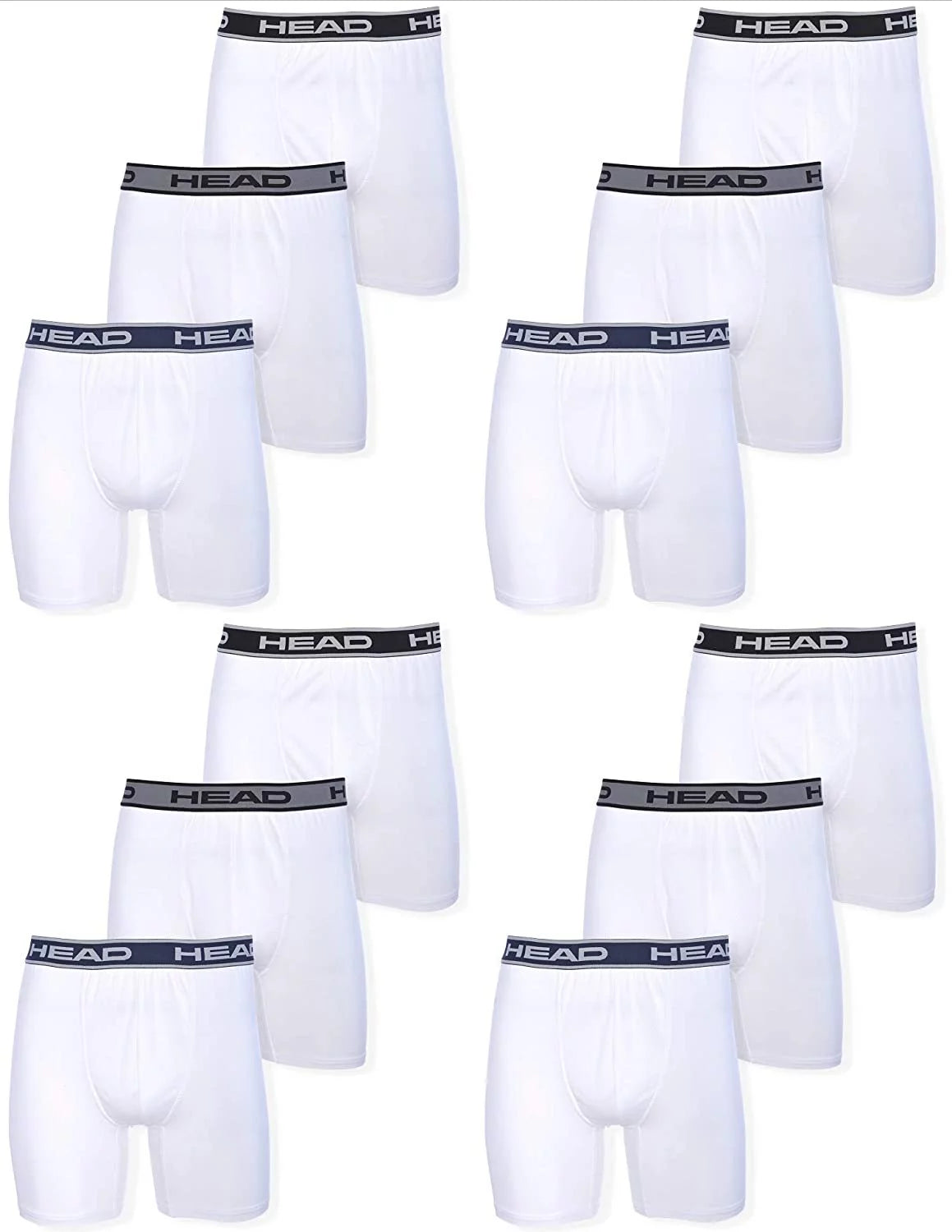 Mens White Boxer Briefs 12-Pack C3728