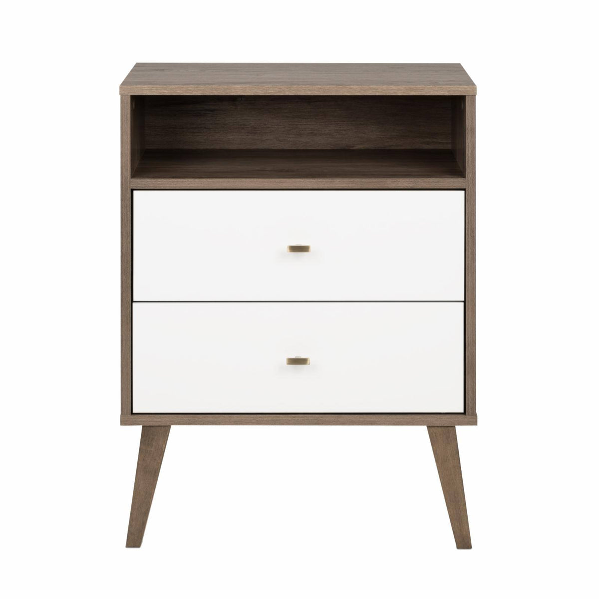 2-Drawer Nightstand with Open Shelf E787