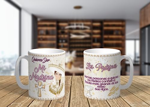 Set de 2 Tazas con moño de satin y tarjeta de agradecimiento U553