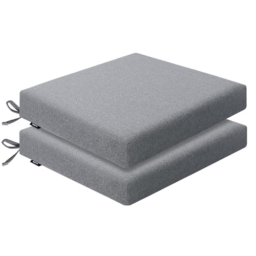 Water-Resistant High Density Foam Outdoor Chair Cushions Set of 4 Blue J4822