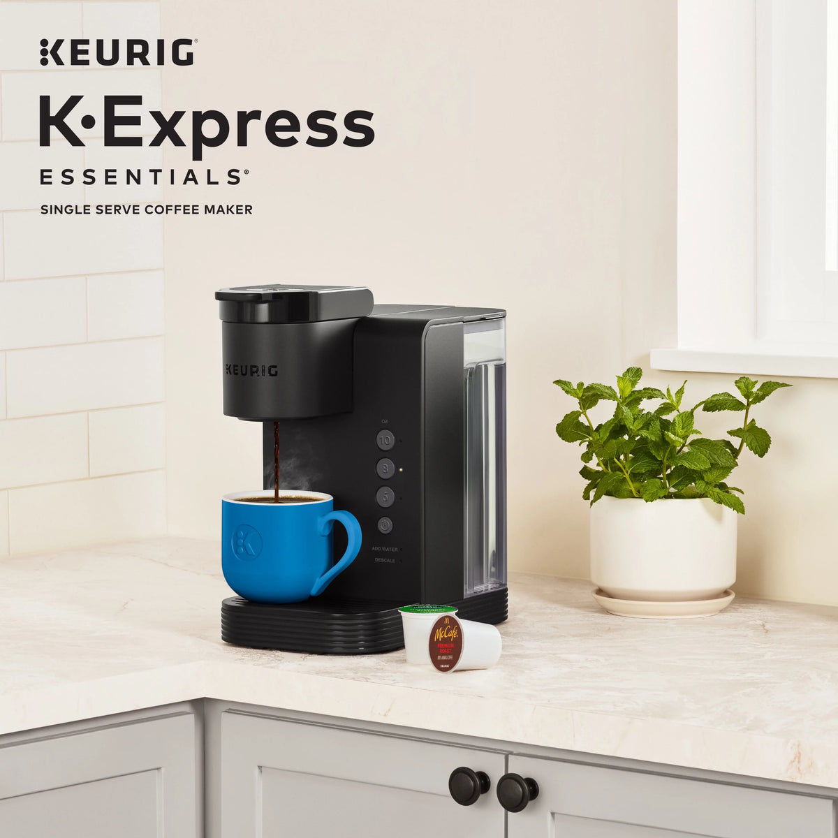Black Single Serve K-Cup Pod Coffee Maker W387