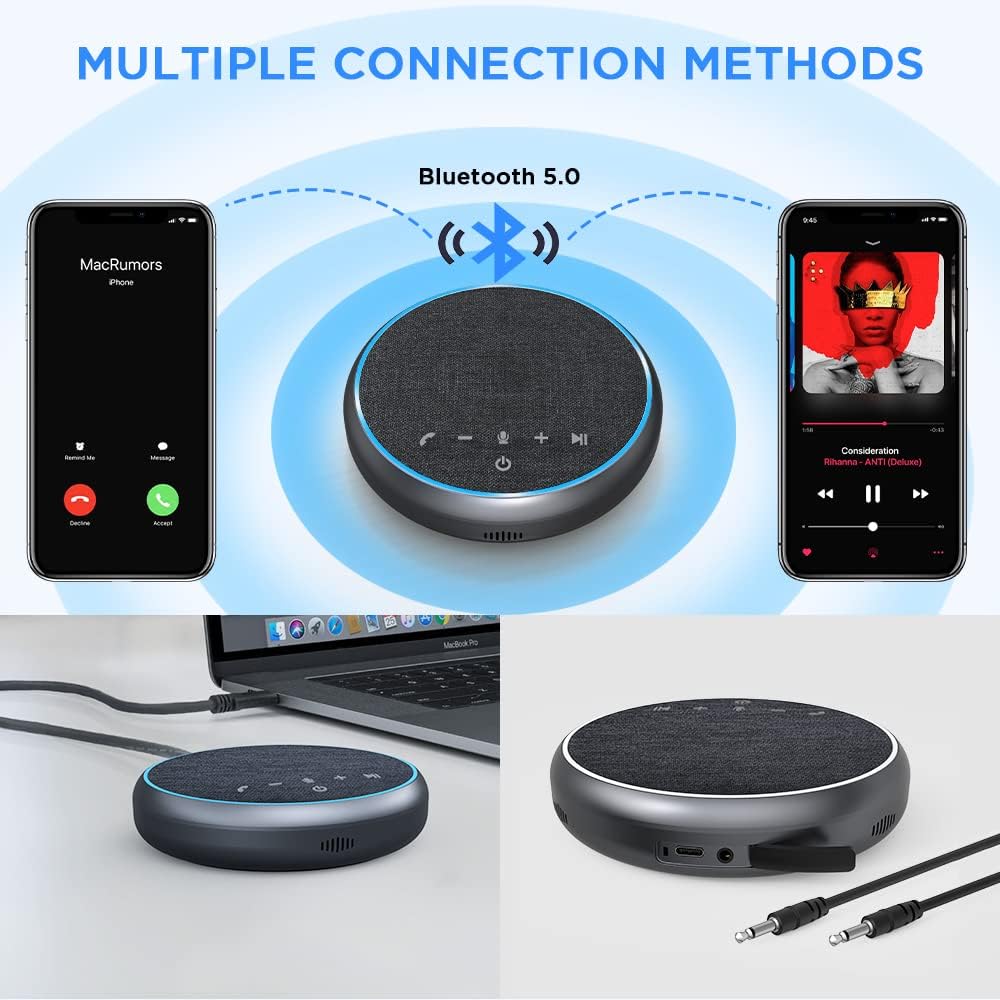 Bluetooth Conference Speakerphone with Multi Microphone Noise Cancellation G3635