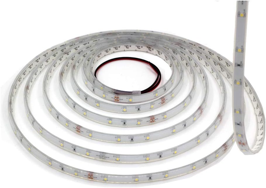 24V 12W 150LEDs IP68 Waterproof Cool White 6000K 5Meter LED Strip Lights B5586
