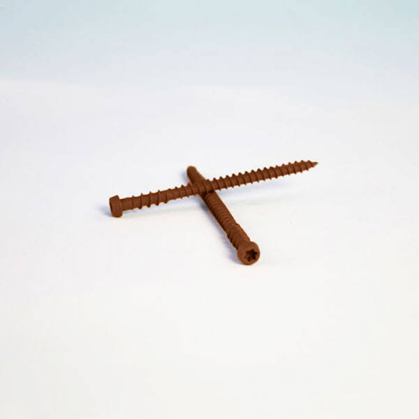 Epoxy Coated Deck Screws Mahogany #10 x 2-3/4 in 1750 Piece Y158074