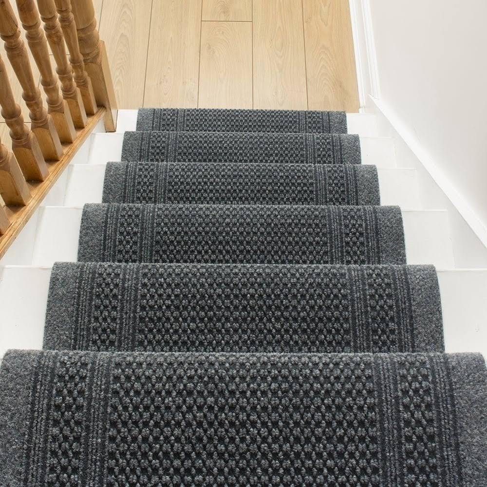 Aztec Gray Stair Carpet Runner L18229