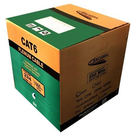 Solid Cat6 550MHz Plenum Network Cable White T163301