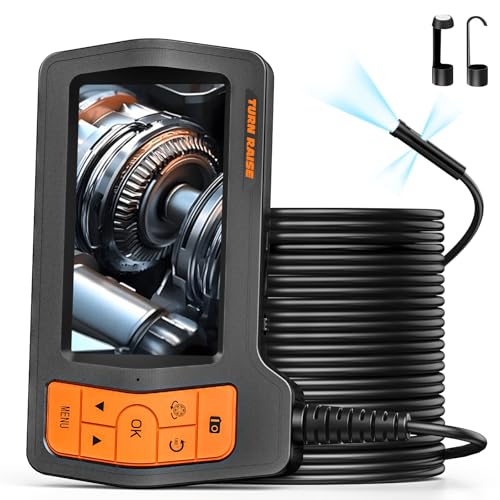 Sewer Inspection Camera, 50FT Semi-Rigid Cable, 5" IPS Screen, IP67, 32G Storage Card, Carrying Case V6120