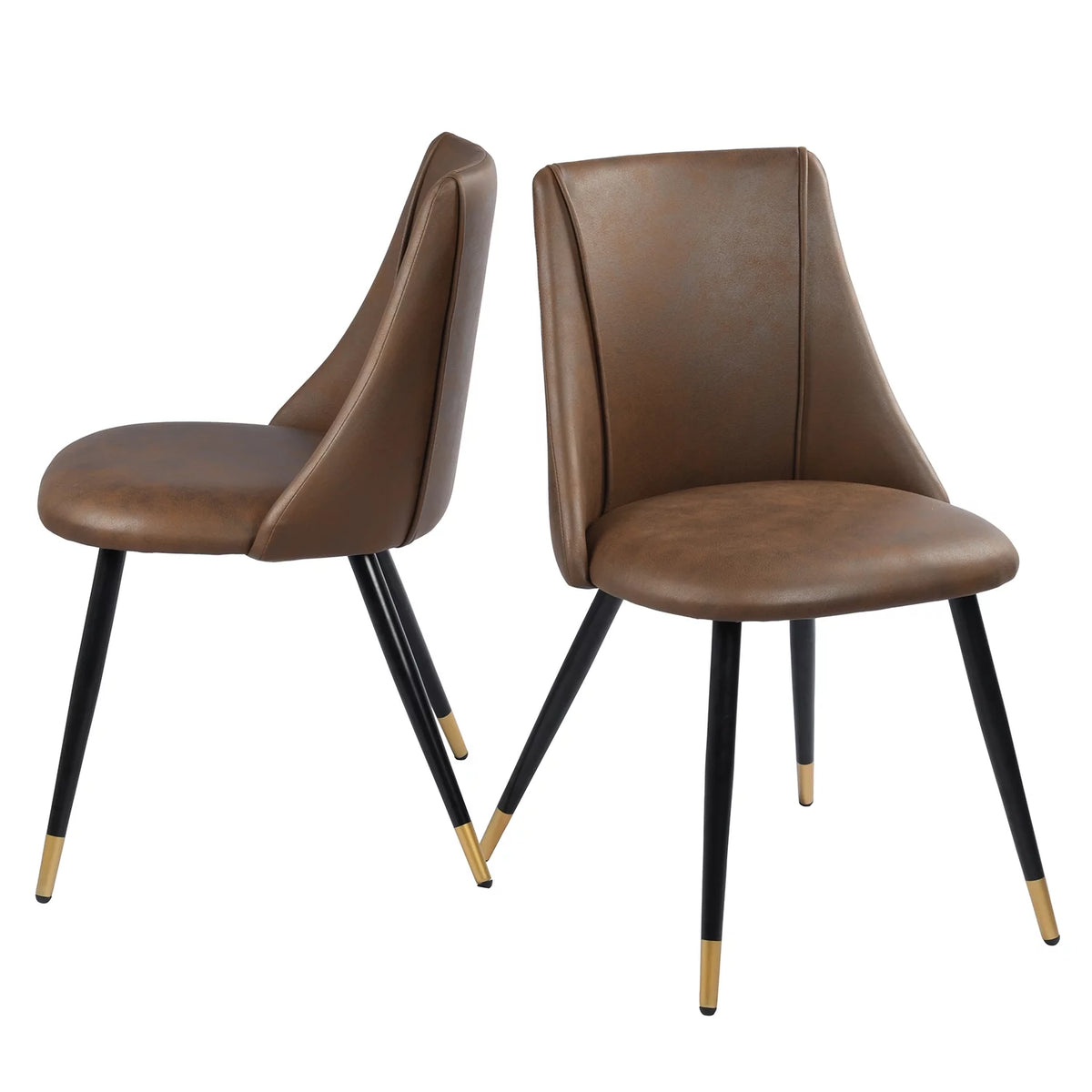 Upholstered Faux Leather Dining Chairs Set of 2 U597