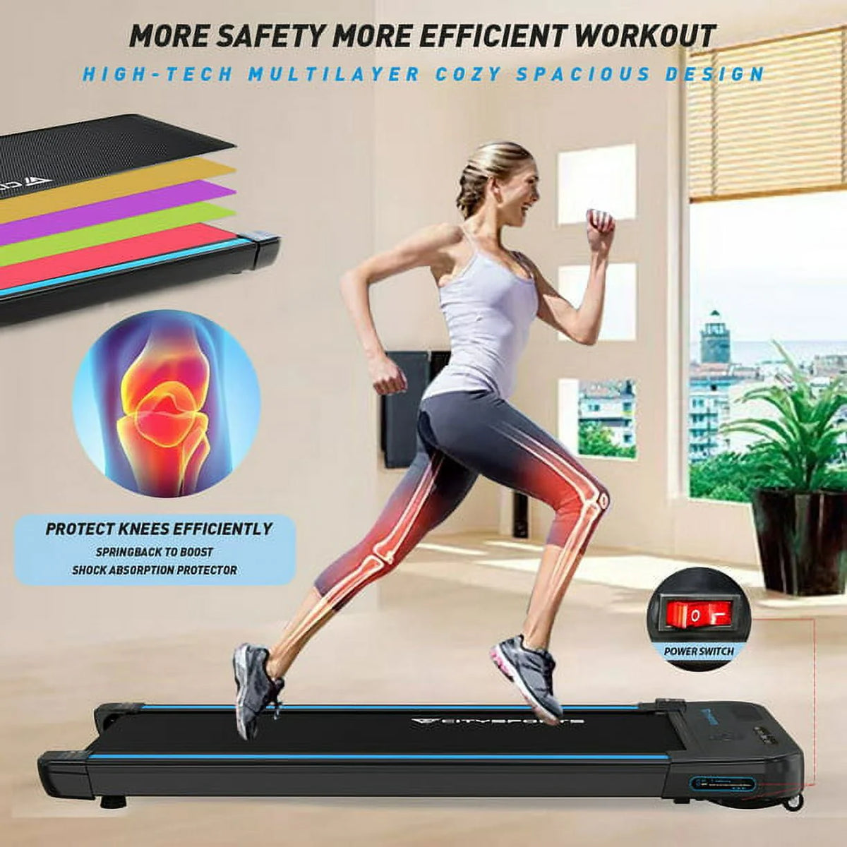 Treadmill with Audio Speakers W615