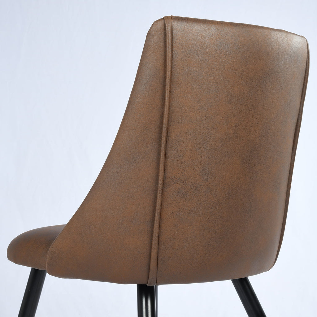 Upholstered Faux Leather Dining Chairs Set of 2 U597