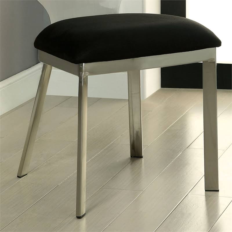 Silver Metal Dining Chair Set of 2 Y7523