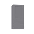 18 in. x 40 in. x 14 in. Wall Cabinet with Three 5 in. Drawers in Gray G147