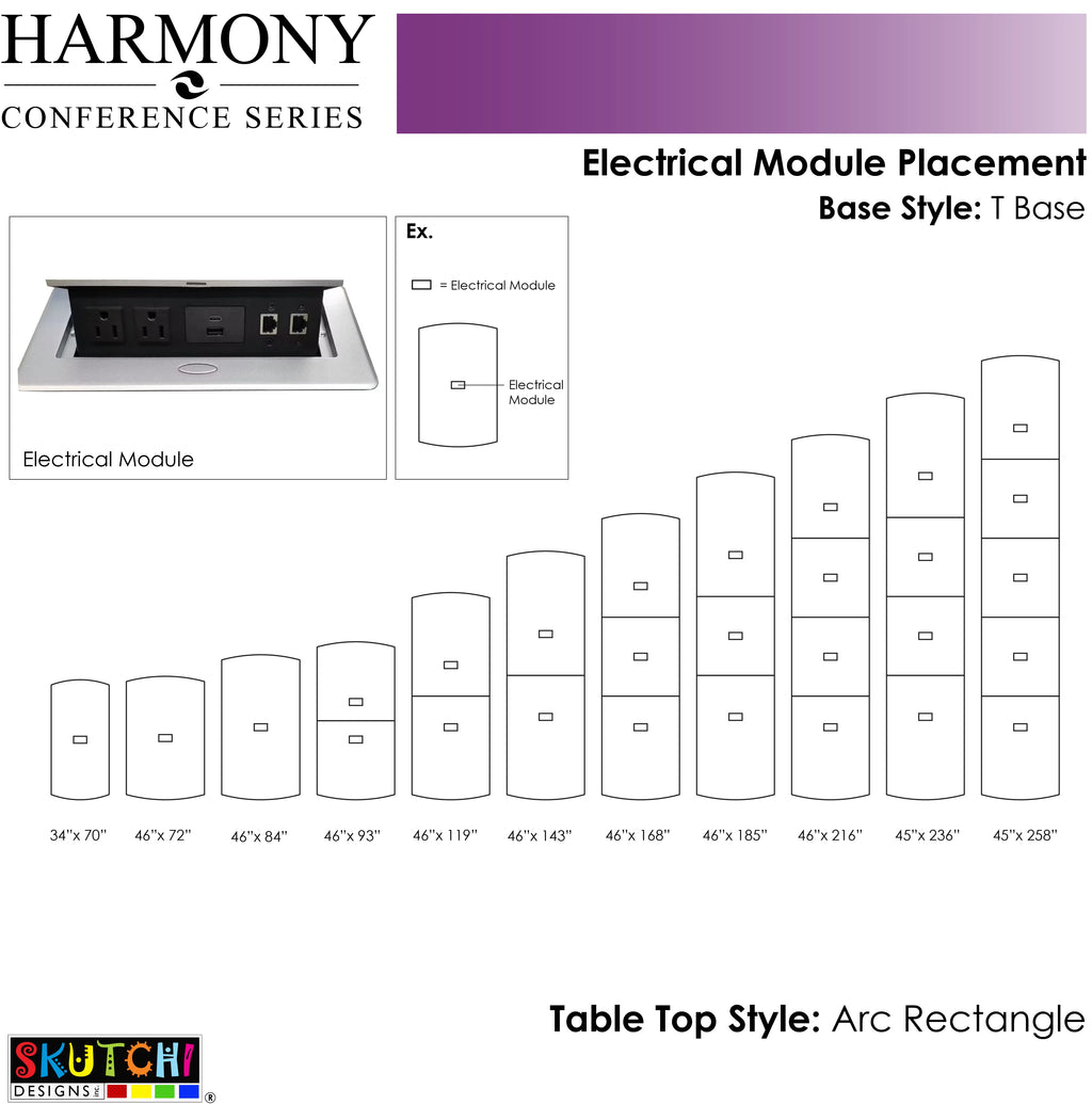 12 Person Modular Conference Table Metal T-Bases A520745