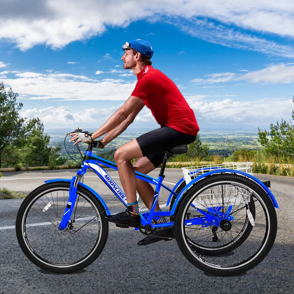 7 Speed Adult Mountain Tricycle with Shopping Basket Z106