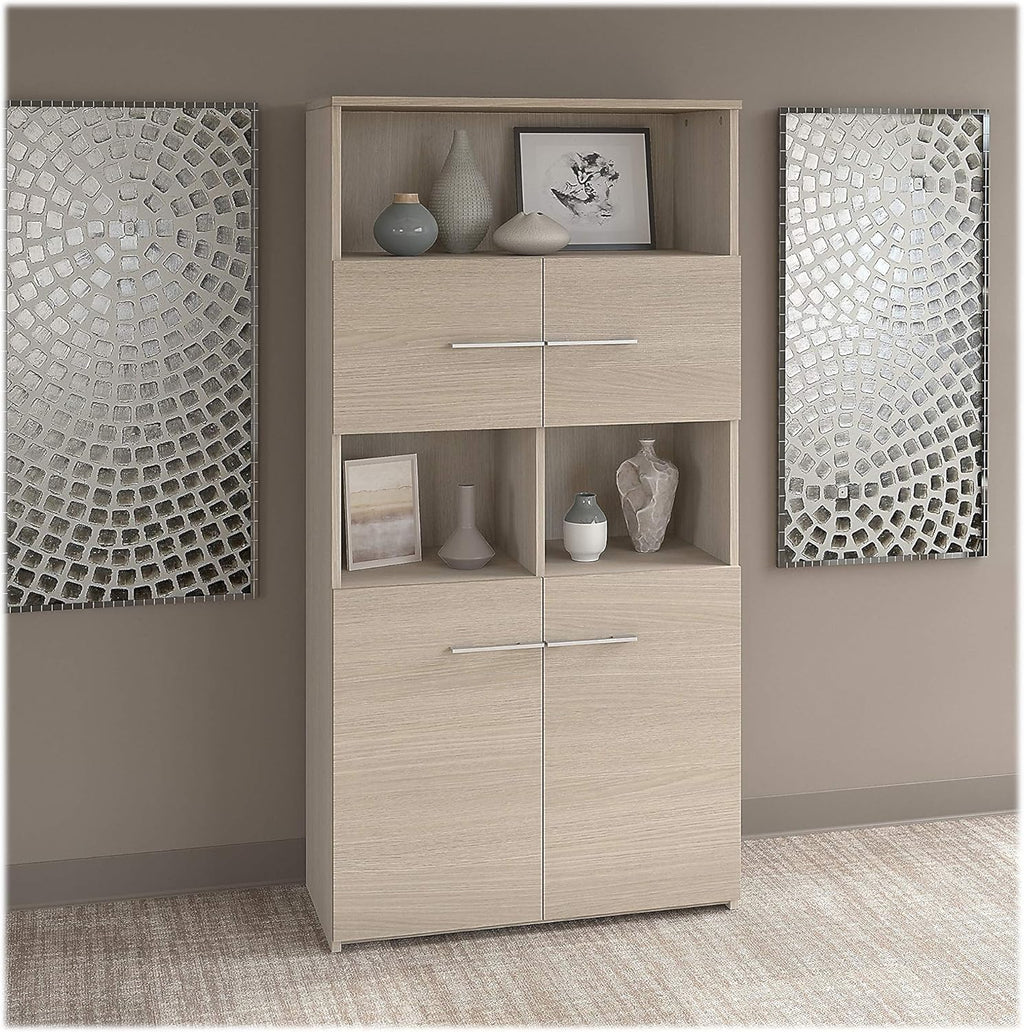 5 Shelf Bookcase with Doors in Sand Oak I84982