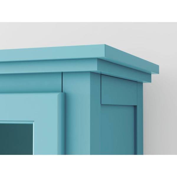 20 in. W x 65 in. H x 14 in. D Bathroom Linen Storage Cabinet in Sea Glass, Blue O802999