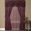 Merlot Solid Contemporary Window Curtain Panel 56" x 63" O811748