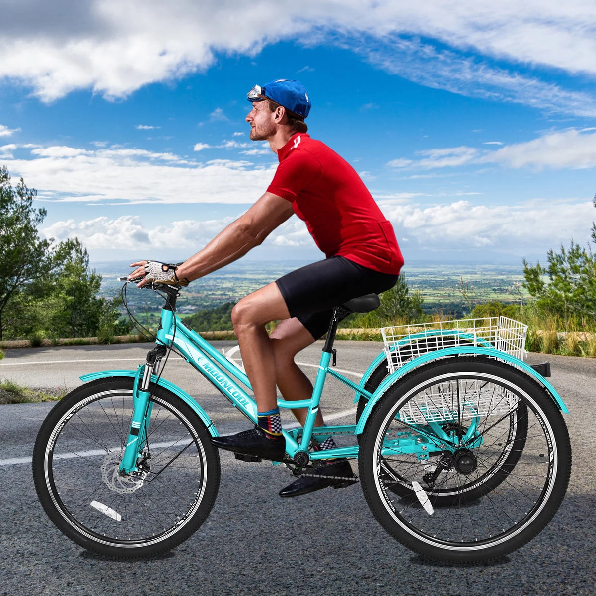 7 Speed Adult Mountain Tricycle with Shopping Basket Z106