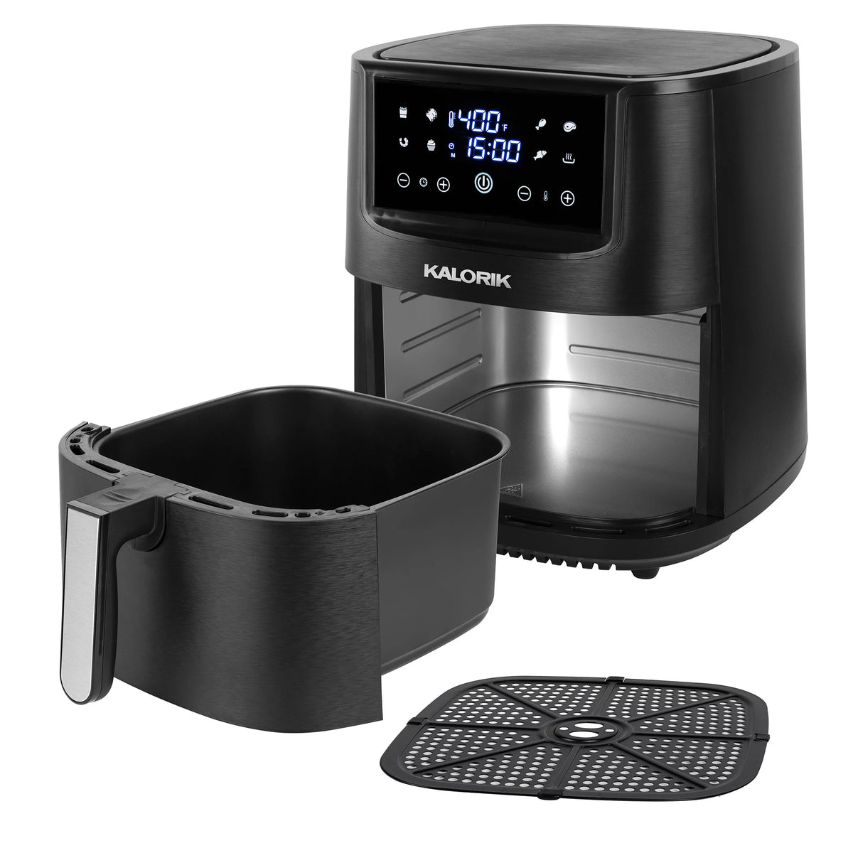 8 Qt Digital Touchscreen Air Fryer with Trivet, Black U637