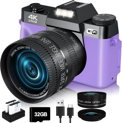 4K 56MP Digital Camera with WiFi Flip Screen B728155