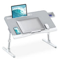 Adjustable Laptop Bed Desk with Foldable Legs Storage Drawer I897