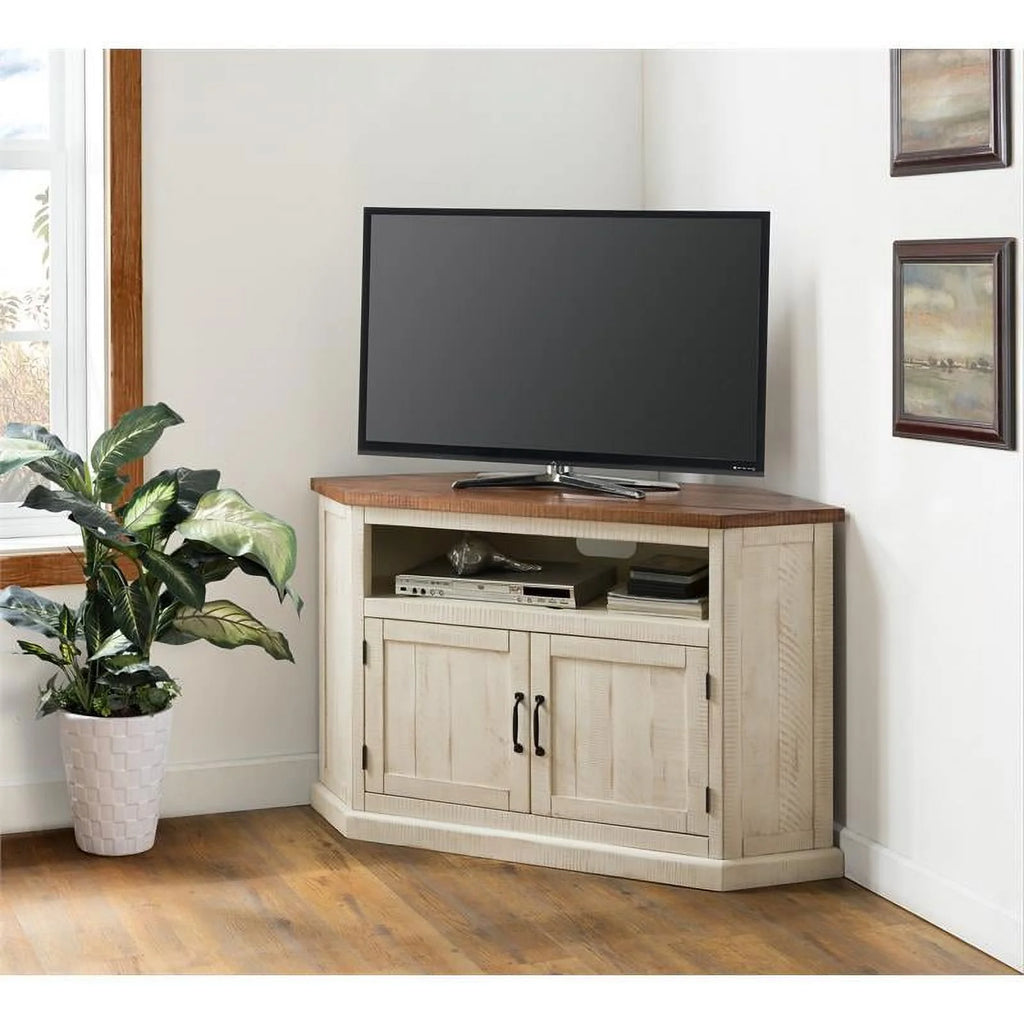 Rustic Wood Corner TV Stand O3501